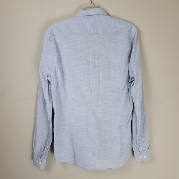 Barbour International Chambray Button Down Logan Shirt Denim Size M - Picture 4 of 8